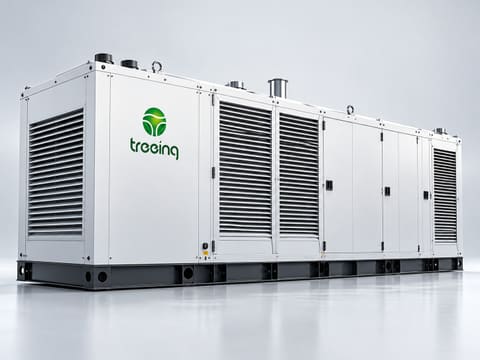 Illustration of a Treeing genset acoustic enclosure