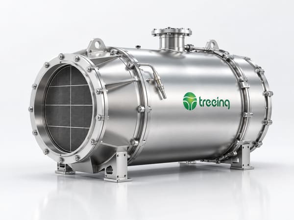 Illustration of a Treeing diesel particulate filter