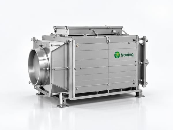 Illustration of a Treeing SCR reactor for genset exhaust