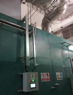 Insulated SCR exhaust line at a combined cooling, heat and power station, further photo