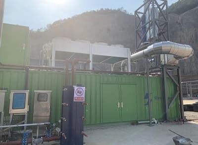 SCR system at a food-waste biogas plant in Yiwu
